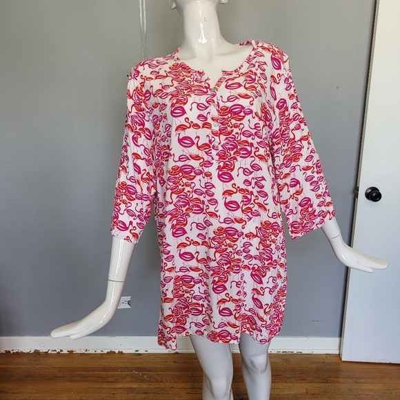 Josie Natori Flamenco Sleepshirt, VGUC, Size XL - Picture 2 of 9